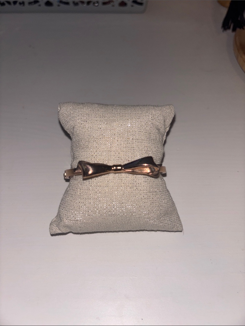 kate spade rose gold bow bangle bracelet